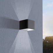 LED buiten wandlamp Doninni 1, zwart, breedte 13 cm, 2-lamps.