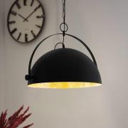 Hanglamp Covaleda van staal, zwart/goud