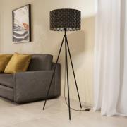Vloerlamp Marasales van textiel, driebeen