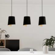 Hanglamp Bolivia zwart/zandkleur, 3-lamps