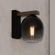EGLO Filago wandlamp van rookglas 1-lamp