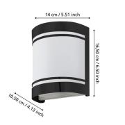 Buitenwandlamp Cerno, zwart