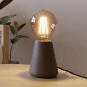 Asby tafellamp, donker hout, hoogte 10 cm, hout