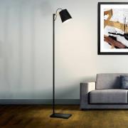 Vloerlamp Lacey, hoogte 159,5 cm, zwart, staal