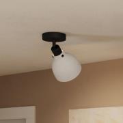 Matlock plafondspot, lengte 24,5 cm, grijs/zwart, staal