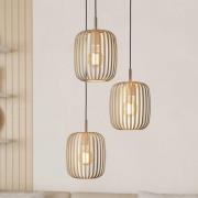 Romazzina hanglamp, Ø 46 cm, zandkleurig, 3-lamps, staal