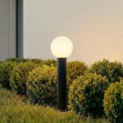 Lindby Dangan sokkellamp, wit, hoogte 60 cm, glas, metaal