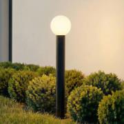 Lindby tuinpadverlichting Dangan, zwart/wit, hoogte 90 cm, glas