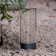 LED tafellamp Edison, hoogte 32 cm, grijs/helder, IP54