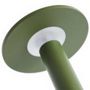 HAY LED tafellamp HOST PORTABLE, olijfgroen, 22 cm, IP44
