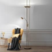 LED vloerlamp Tallri, greige Hoogte 180 cm 2-lamps CCT Touchdim