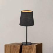 Tafellamp Rimini, zwart, textiel, hoogte 30 cm, E14