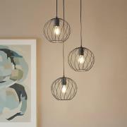 Lindby hanglamp Danika, rond, Ø 50 cm, zwart, metaal