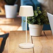 LED tafellamp Asena Pro zandbeige, 30 cm metaal IP54