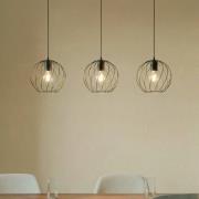 Lindby hanglamp Danika, 105 cm lang, zwart, metaal