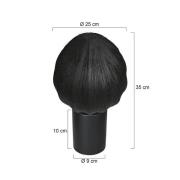 Tafellamp Bloeba, zwart, Ø 25 cm, linnen/metaal