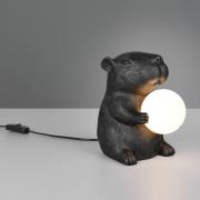 Tafellamp Capi, zwart, hoogte 25 cm, kunsthars, G9