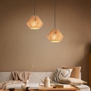 Hanglamp Lucille, bruin, Ø 20 cm, papiergaren, E27