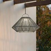 Lindby LED-zonnelamp Austas, grijs, Ø 50 cm, USB, IP54