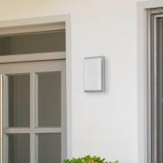 Buitenwandlamp 059, roestvrij staal, opaalglas, 29 cm, IP44, E27