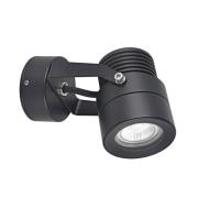Buitenwandspot 5119, zwart, Ø 7 cm, metaal, IP54, GU10