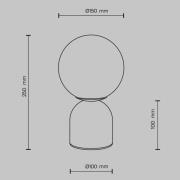 Maytoni tafellamp Tavo, beige, steen/glas, hoogte 25 cm