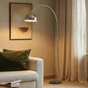 Lindby vloerlamp Tonka, chroom, metaal/marmer, 185 cm, E27