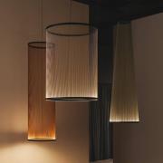 Vibia LED hanglamp ARRAY groen 193 x 124 cm cilinder 927 dimbaar