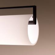 Vibia LED hanglamp KONTORNO, lengte 122 cm, zwart 930 dimbaar