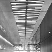 Vibia LED hanglamp RHYTHM, grijsbruin 199 x 87 cm 927 dimbaar