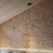 Bover LED hanglamp Yuyun S/5C, dimbaar 0-10V, beige