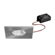 BRUMBERG LED inbouwspot BB21, nikkel 85 x 85 mm, aan/uit IP65