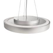 Menkar LED hanglamp, zilverkleurig, Ø 80 cm, CCT, omhoog/omlaag