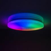 LED plafondlamp Sligo, dimbaar, RGBW, nachtlampje