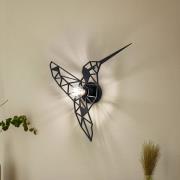 Wandlamp W-053 Lasercut, zwart vogelontwerp