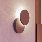 LED buiten wandlamp Pedersano, roestkleurig, Ø 14 cm metaal