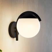 Buitenwandlamp Prata Vecchia, zwart, hoogte 26 cm, metaal