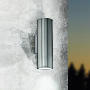 LED wandlamp Riga, roestvrij staal, hoogte 20 cm, roestvrij staal, 2-l...