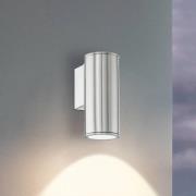 Wandlamp Riga, roestvrij staal, hoogte 15 cm, roestvrij staal