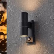 LED wandlamp Riga 5 antraciet, 21 cm  metaal Sensor, 2-lamps.