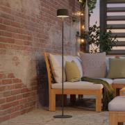 Solar-LED-terraslamp Roccanova-L, groen, hoogte 120 cm