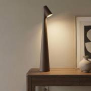 Vibia LED-tafellamp op batterijen Africa, hoogte 40 cm, donkerbruin