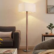 Lucande Heily vloerlamp, hoekig, wit