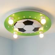 Plafondlamp Voetbal, 4-lamps donkergroen-wit