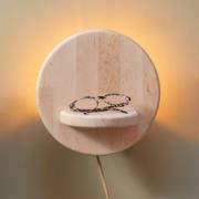 GOOD & MOJO wandlamp Corsica, naturel, elzenhout, stekker