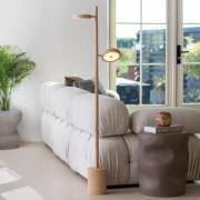 GOOD & MOJO LED vloerlamp Okinawa, 2-lamps, naturel, 146 cm, hout