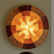 GOOD & MOJO wandlamp Serengeti, Ø60cm, bruin, jute, stekker