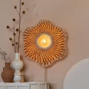 GOOD & MOJO wandlamp Madura, Ø 60 cm, naturel/bruin, stekker
