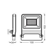 OSRAM LED-buitenspot ENDURA FLOOD, wit 30 W 3.000 K IP65