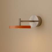 UMAGE LED wandlamp Asteria Short, oranje, staal, vaste aansluiting